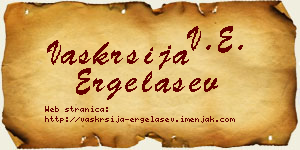 Vaskrsija Ergelašev vizit kartica